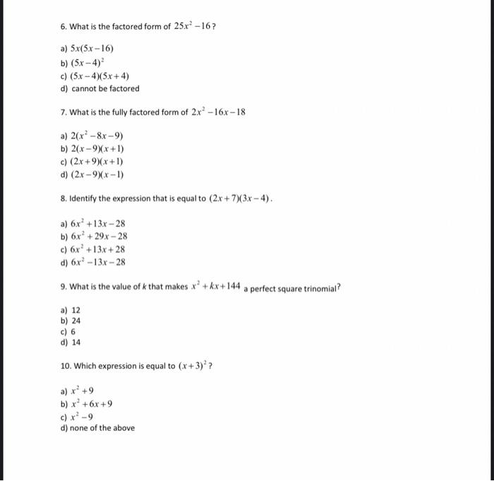 Solved Written Response: Show all work for each of these | Chegg.com