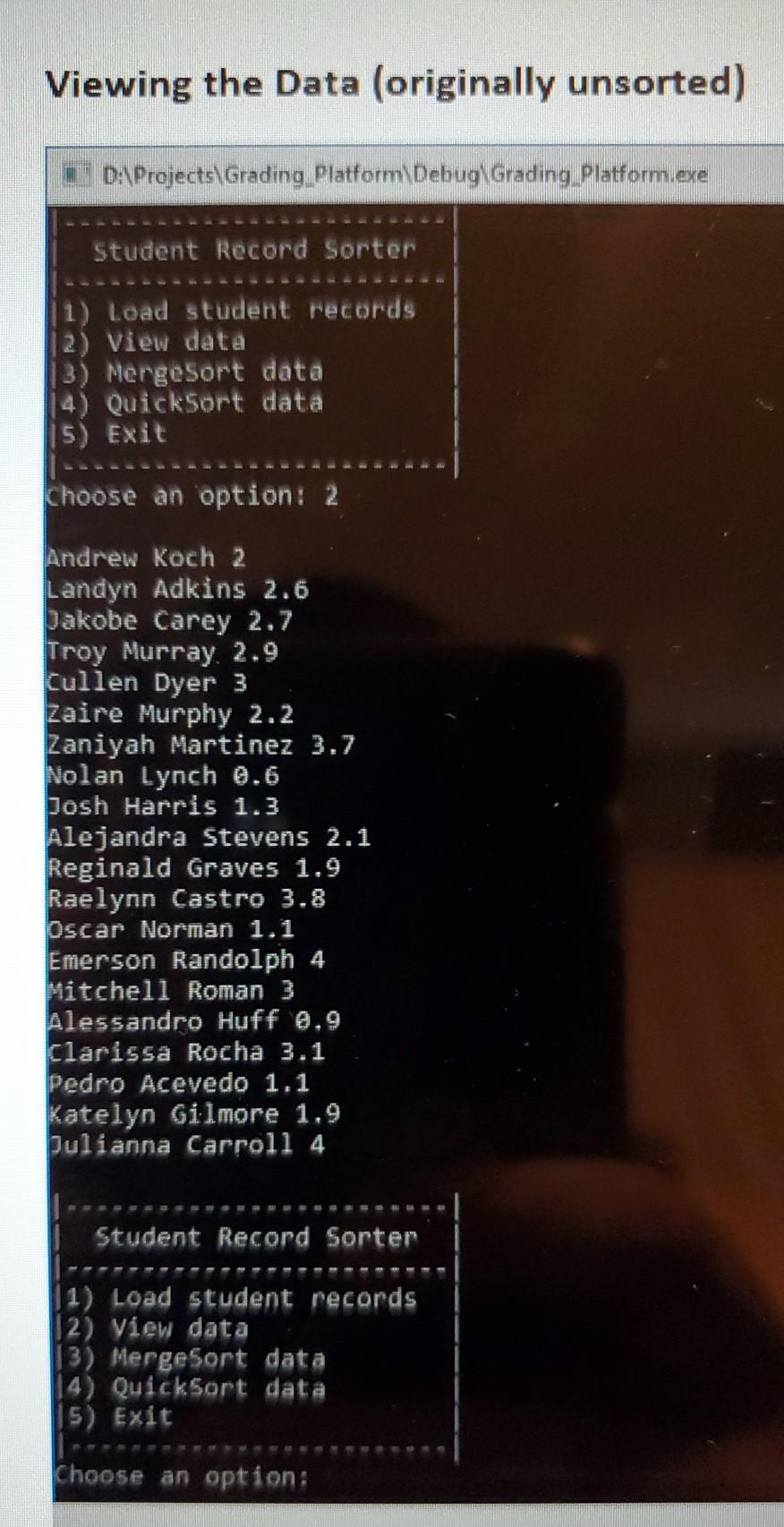 Solved Lab 5 - Advanced Sorting Algorithms In class, we | Chegg.com