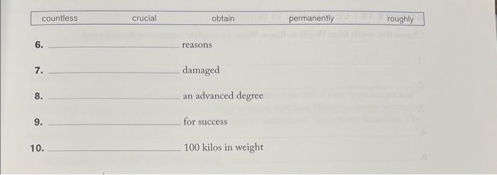 ACTIVITY 13 Collocations Fill in the blank with the | Chegg.com