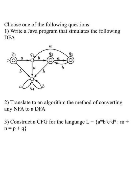 Solved Choose one of the following questions 1) Write a Java | Chegg.com