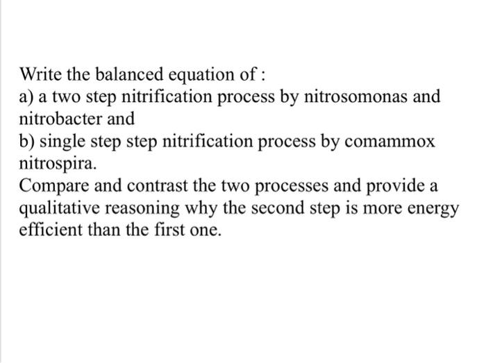 Solved Write the balanced equation of: a) a two step | Chegg.com