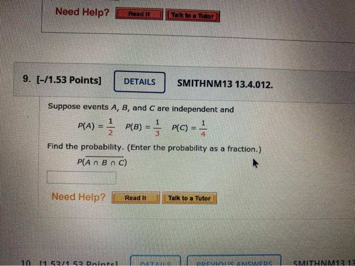 Solved Suppose Events A, B, And C Are Independent And P(A) = | Chegg.com