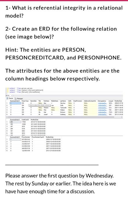 Solved What Is Referential Integrity In A Relational Chegg Com