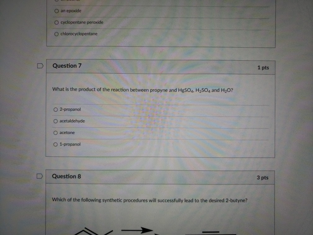 Solved O an epoxide cyclopentane peroxide O | Chegg.com