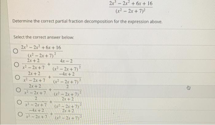 6x 3 5x 2 7 3x 2 2x 1 partial fraction