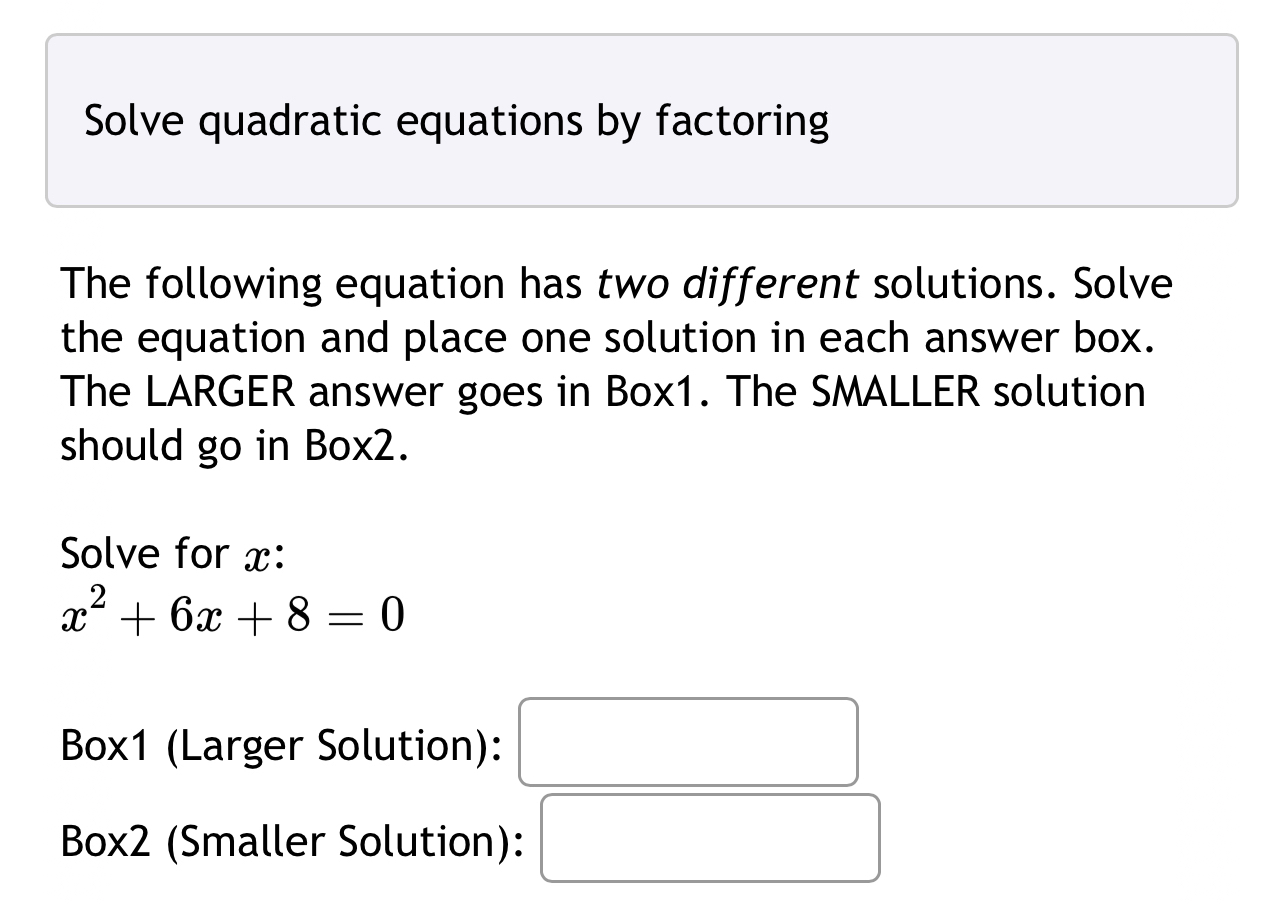 Solved Solve quadratic equations by factoringThe following | Chegg.com