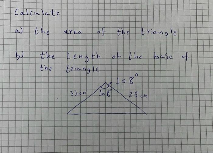 how to calculate base length of triangle
