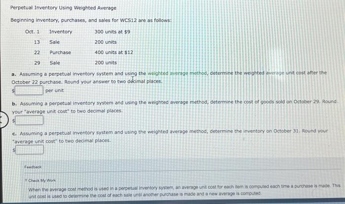 solved-perpetual-inventory-using-weighted-average-beginning-chegg