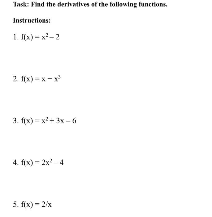 Solved F X X2−2 F X X−x3 F X X2 3x−6 F X 2x2−4 F X 2 X