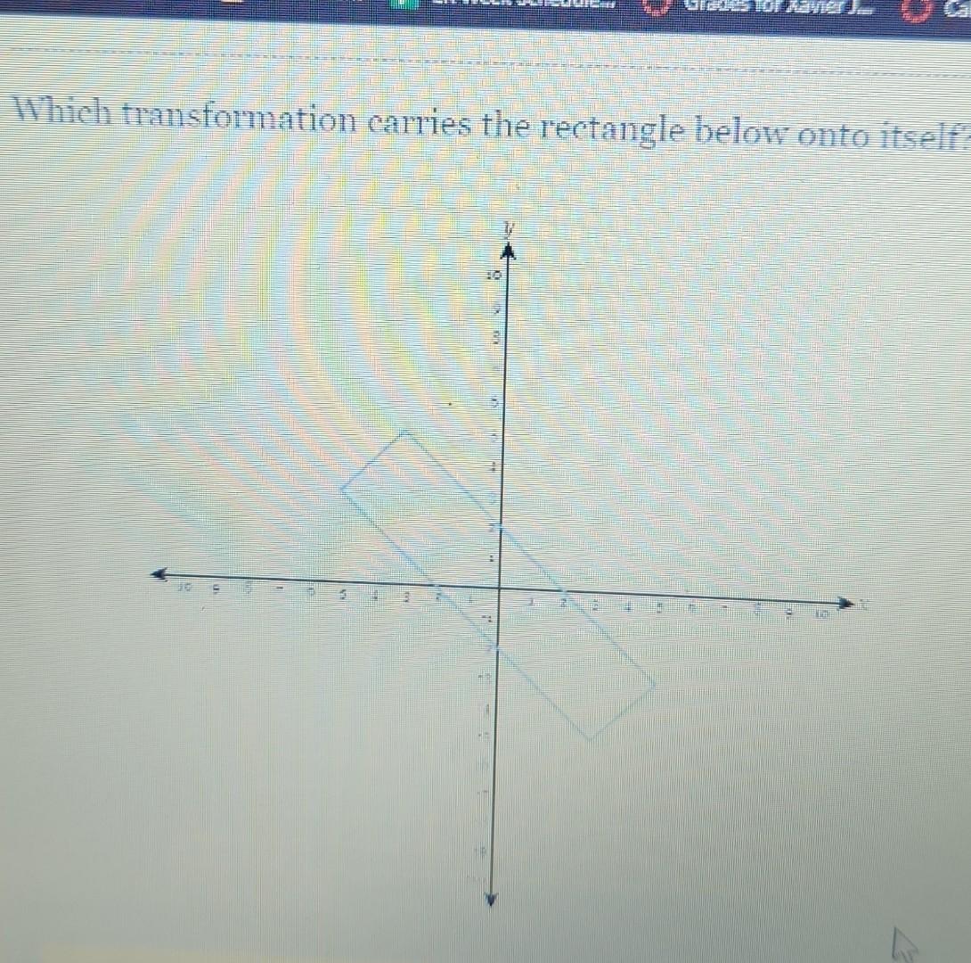 Solved Which transformation carries the rectangle below onto | Chegg.com