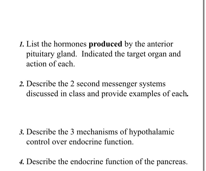 pituitary gland hormones and their functions