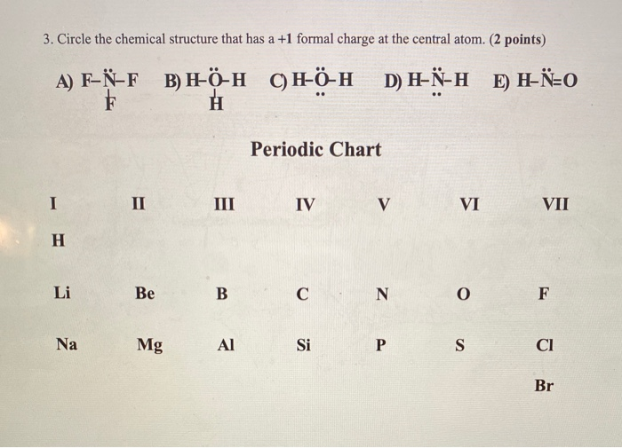 Solved 3 Circle The Chemical Structure That Has A 1 For Chegg Com