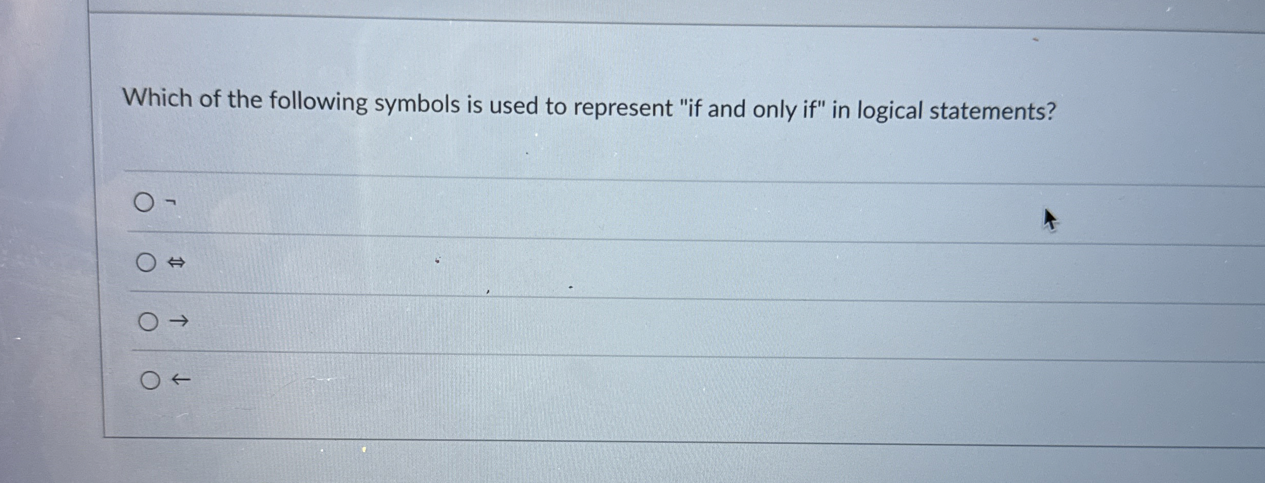 Solved Which of the following symbols is used to represent | Chegg.com