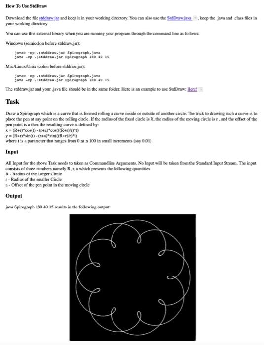 Solved How To Use Std Draw Download the file staddrawiae and | Chegg.com