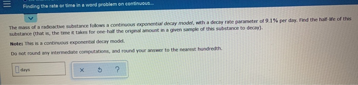 Solved Finding the rate or time in a word problem on | Chegg.com