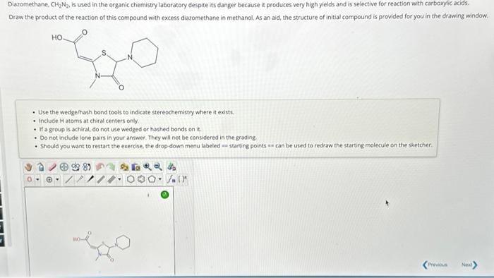 Solved Diazomethane Ch N Is Used In The Organic Chegg Com