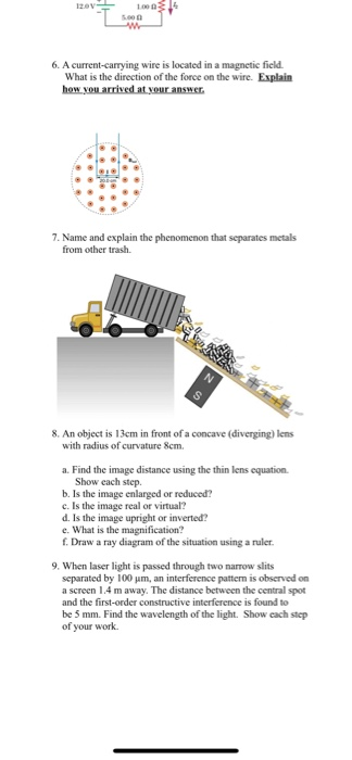 Solved 120 1 000314 6. A Current-carrying Wire Is Located In | Chegg.com