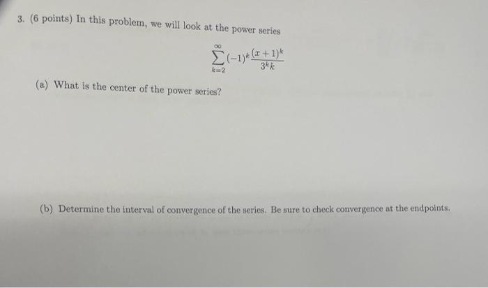 Solved 3. (6 points) In this problem, we will look at the | Chegg.com