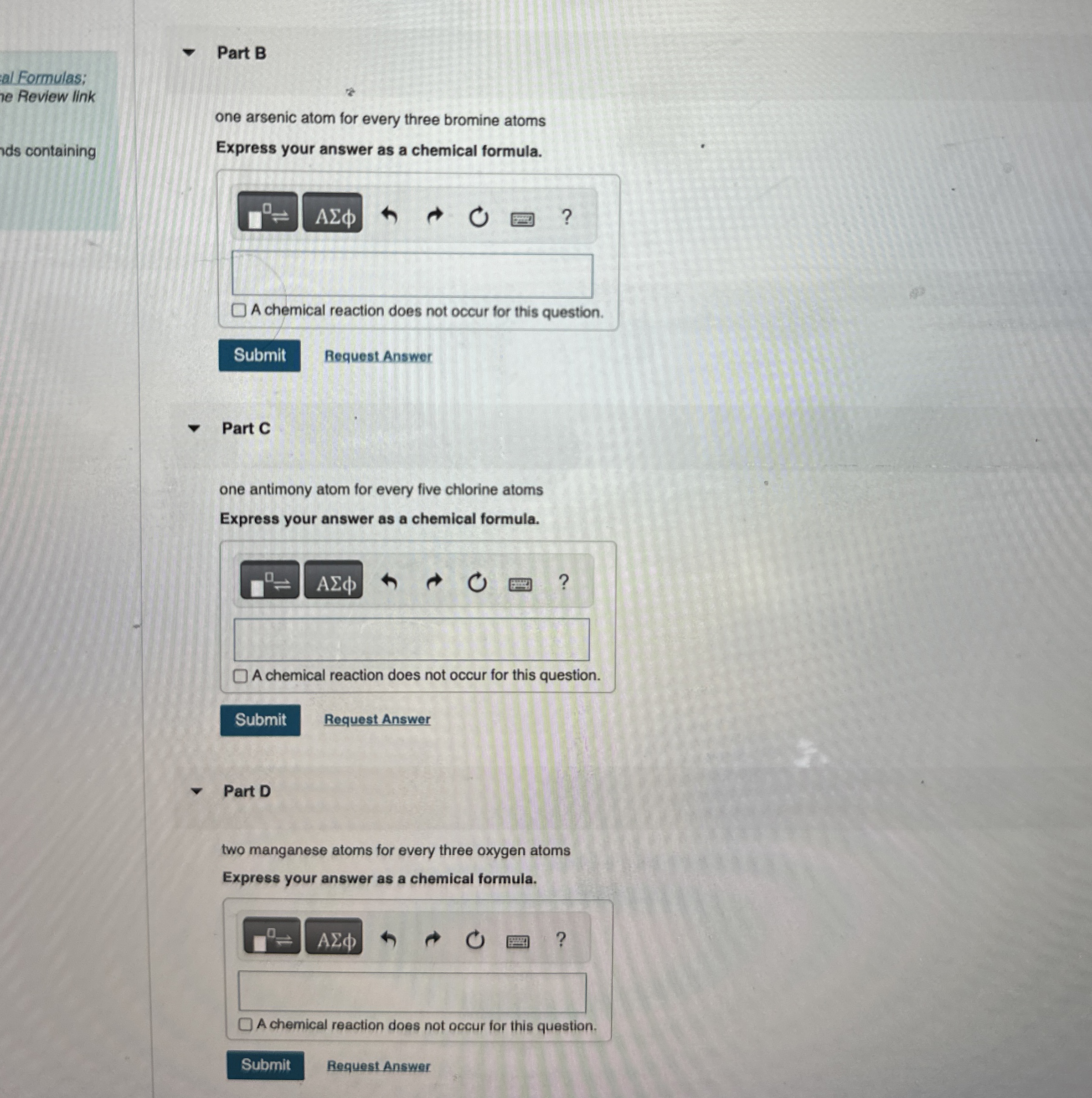 [solved]: Part B Al Formulas: Re Review Link One Arsenic Ato