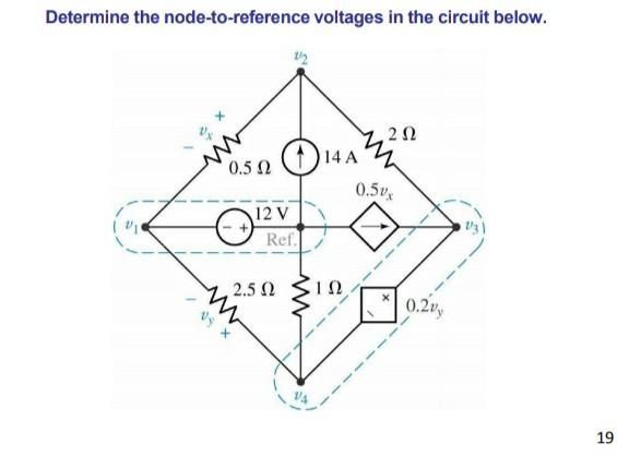 Solved Determine the node-to-reference voltages in the | Chegg.com