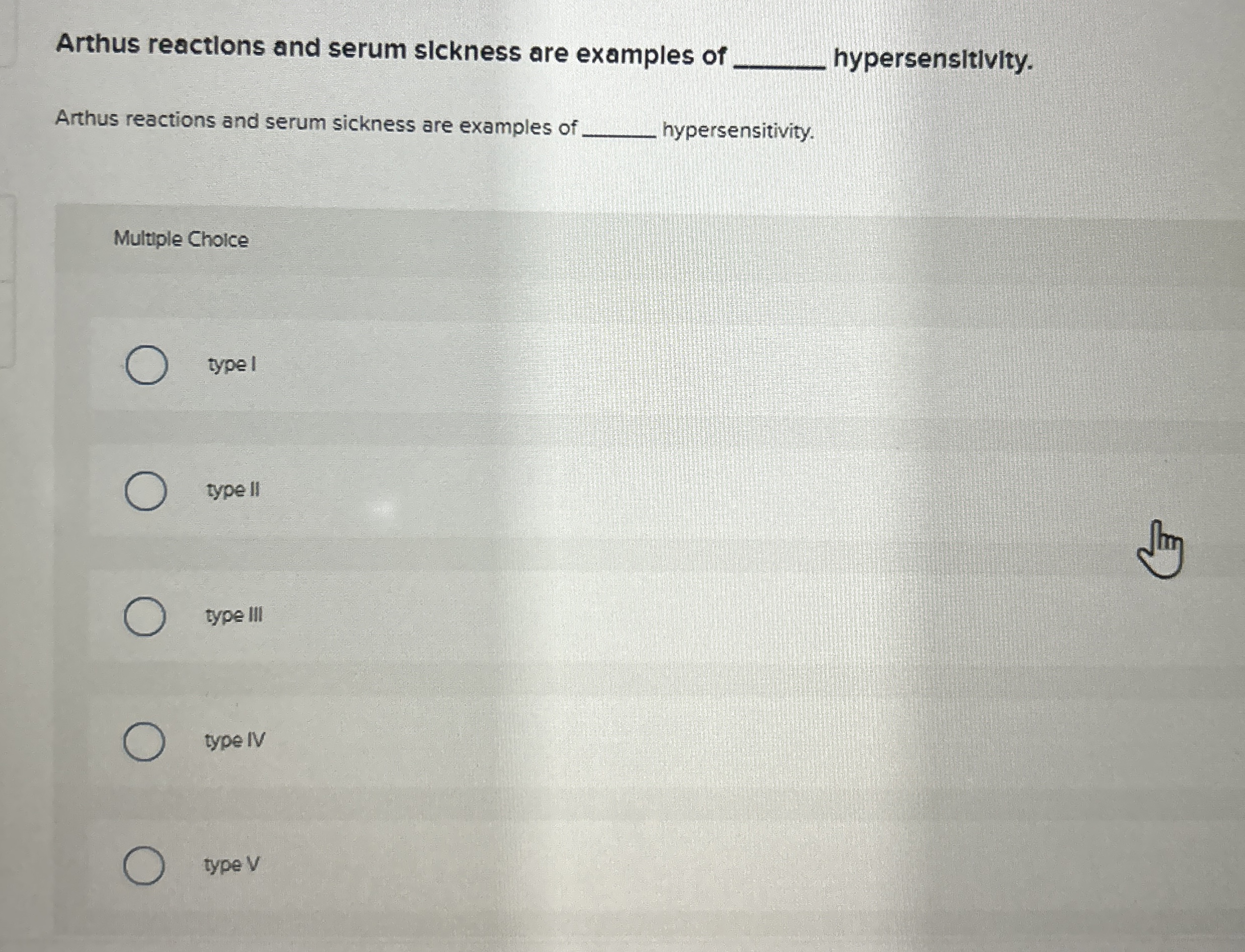 Solved Arthus reactlons and serum slckness are examples of | Chegg.com