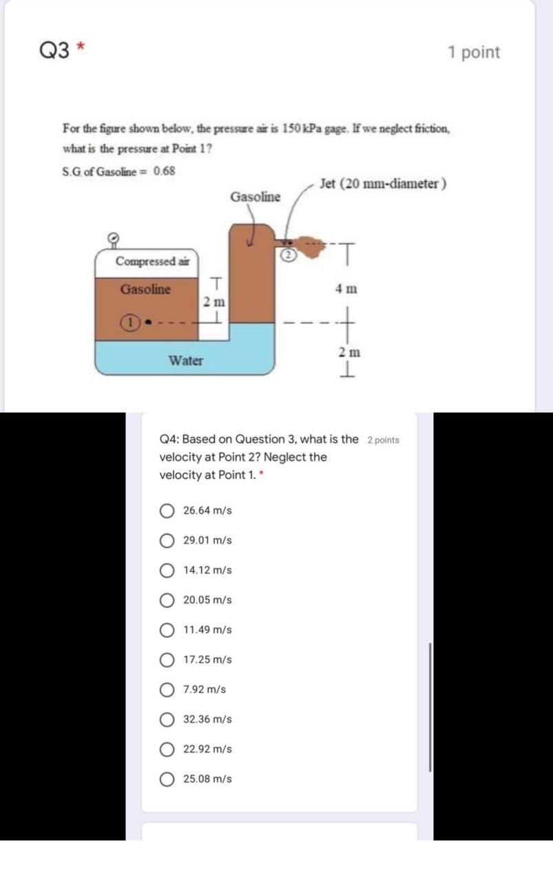 Solved 1 point For the figure shown below, the pressure air | Chegg.com