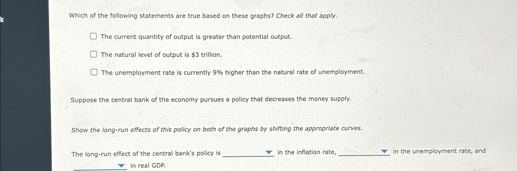 Solved Which of the following statements are true based on | Chegg.com