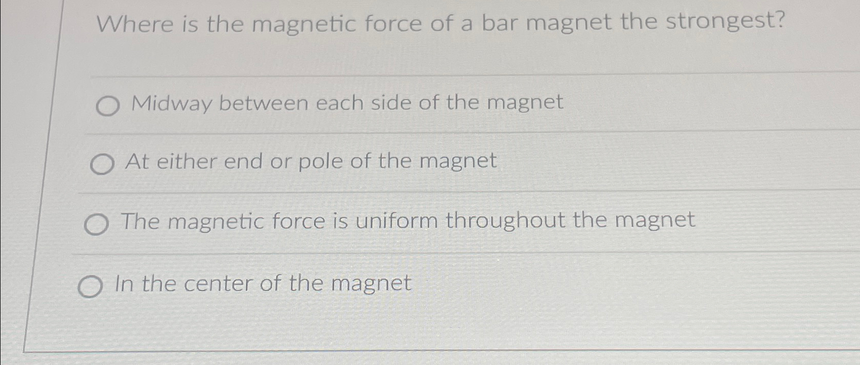 Solved Where is the force of a bar the