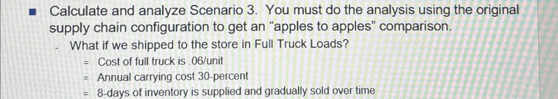 Solved Calculate and analyze Scenario 3. ﻿You must do the | Chegg.com