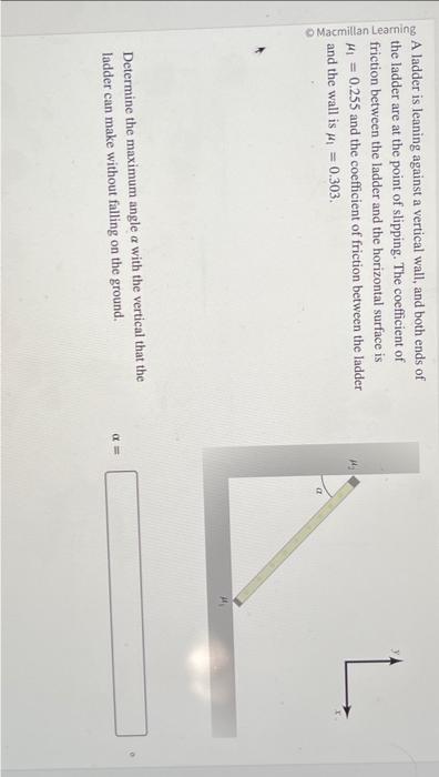 Solved A Ladder Is Leaning Against A Vertical Wall, And Both | Chegg.com