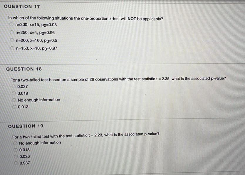 Solved QUESTION 17 In Which Of The Following Situations The | Chegg.com