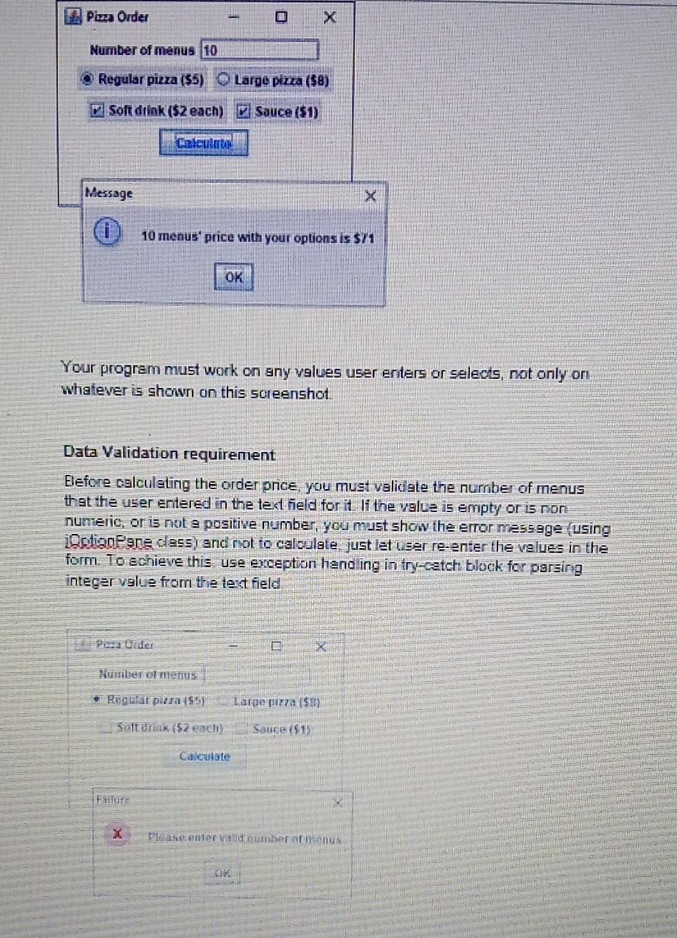 Solved Task: You will create a Graphical User | Chegg.com