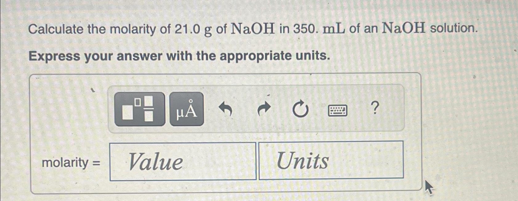 calculate the molarity of the naoh solution