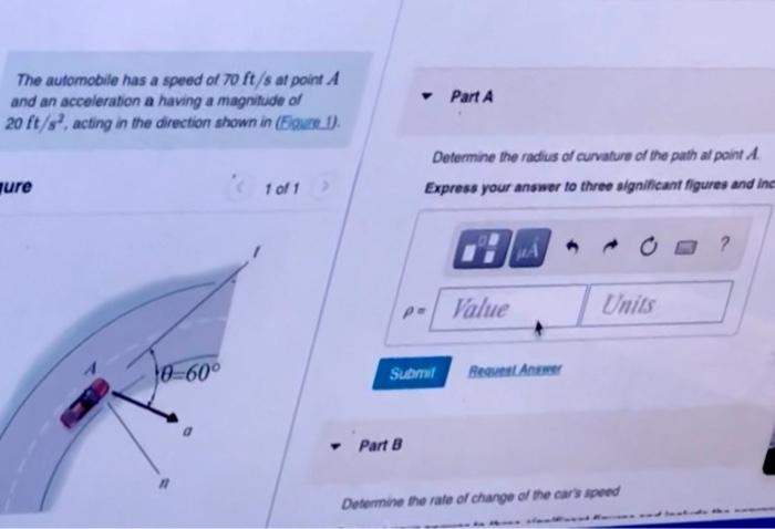 Solved a)determine the radius of curvature of the path at | Chegg.com