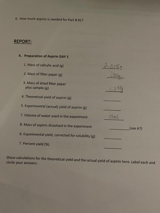 Solved 3. What is the "active ingredient" in aspirin? Why is