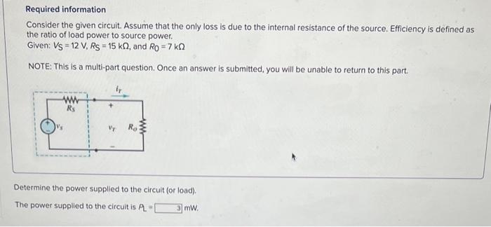 Solved Required Information Consider The Given Circuit. | Chegg.com