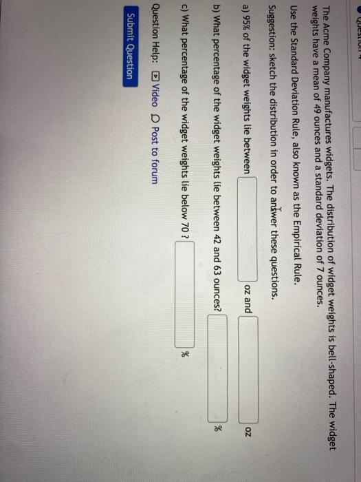 Solved The Acme Company manufactures widgets. The