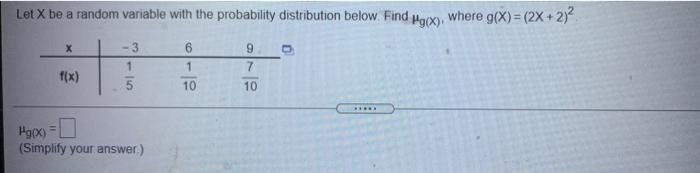 Solved Let X be a random variable with the probability | Chegg.com