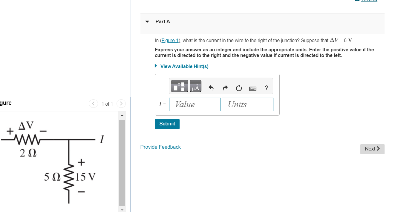 Solved Part AIn (Figure 1), ﻿what is the current in the wire | Chegg.com