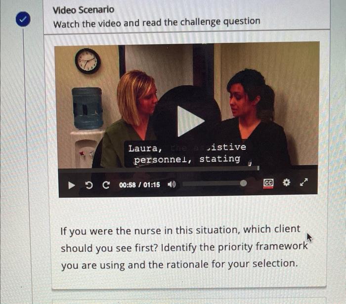 Video Scenario Watch the video and read the challenge | Chegg.com