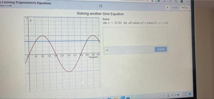 Solved 3.3 Solving Trigonometric Equations Babar Laraib | Chegg.com