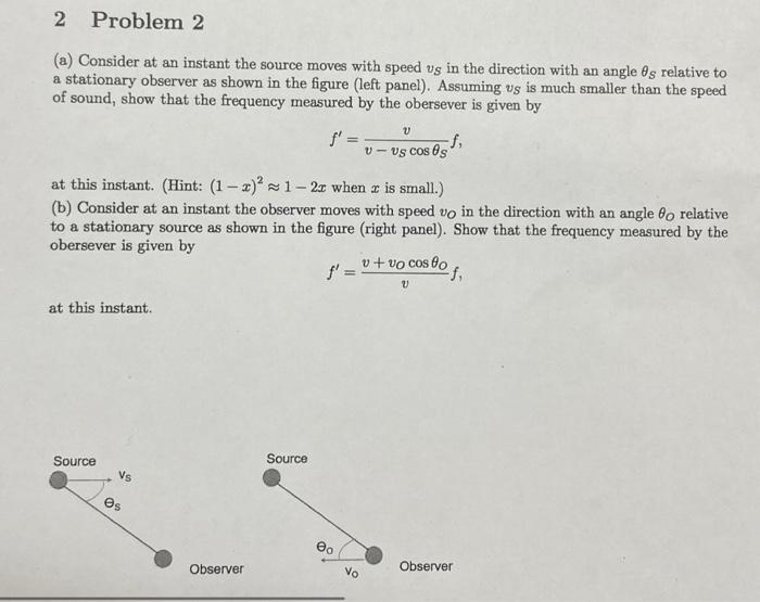 Solved 2 Problem 2 (a) Consider at an instant the source | Chegg.com