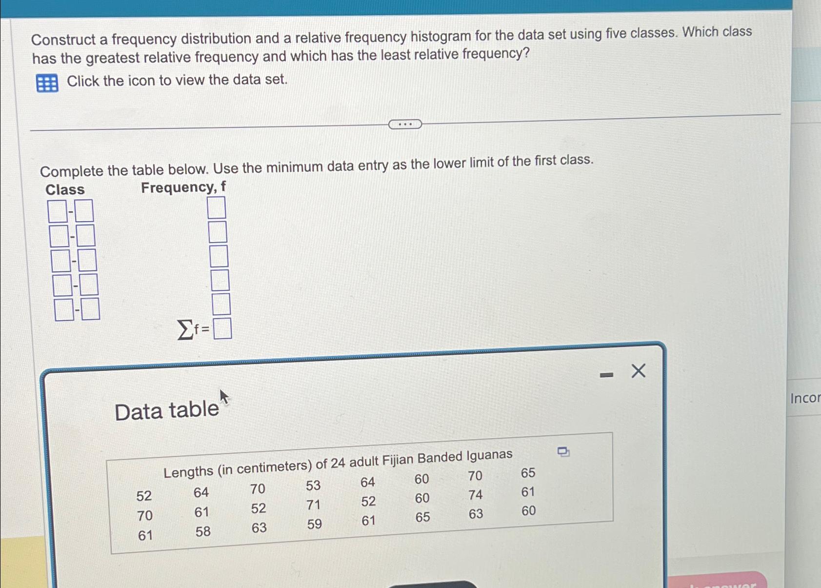 Solved Construct A Frequency Distribution And A Relative | Chegg.com