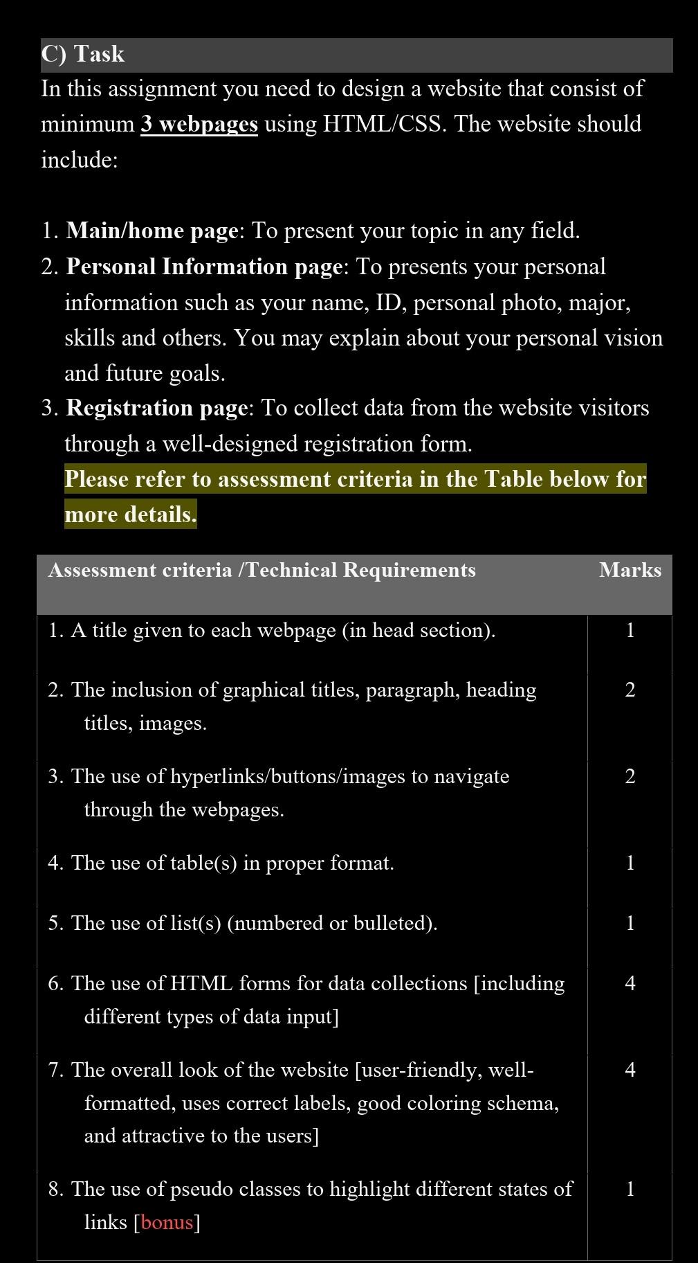 Solved C) Task In this assignment you need to design a | Chegg.com