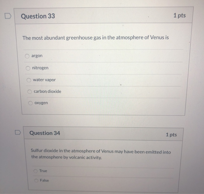 Solved Question 33 1 Pts The Most Abundant Greenhouse Gas In Chegg Com