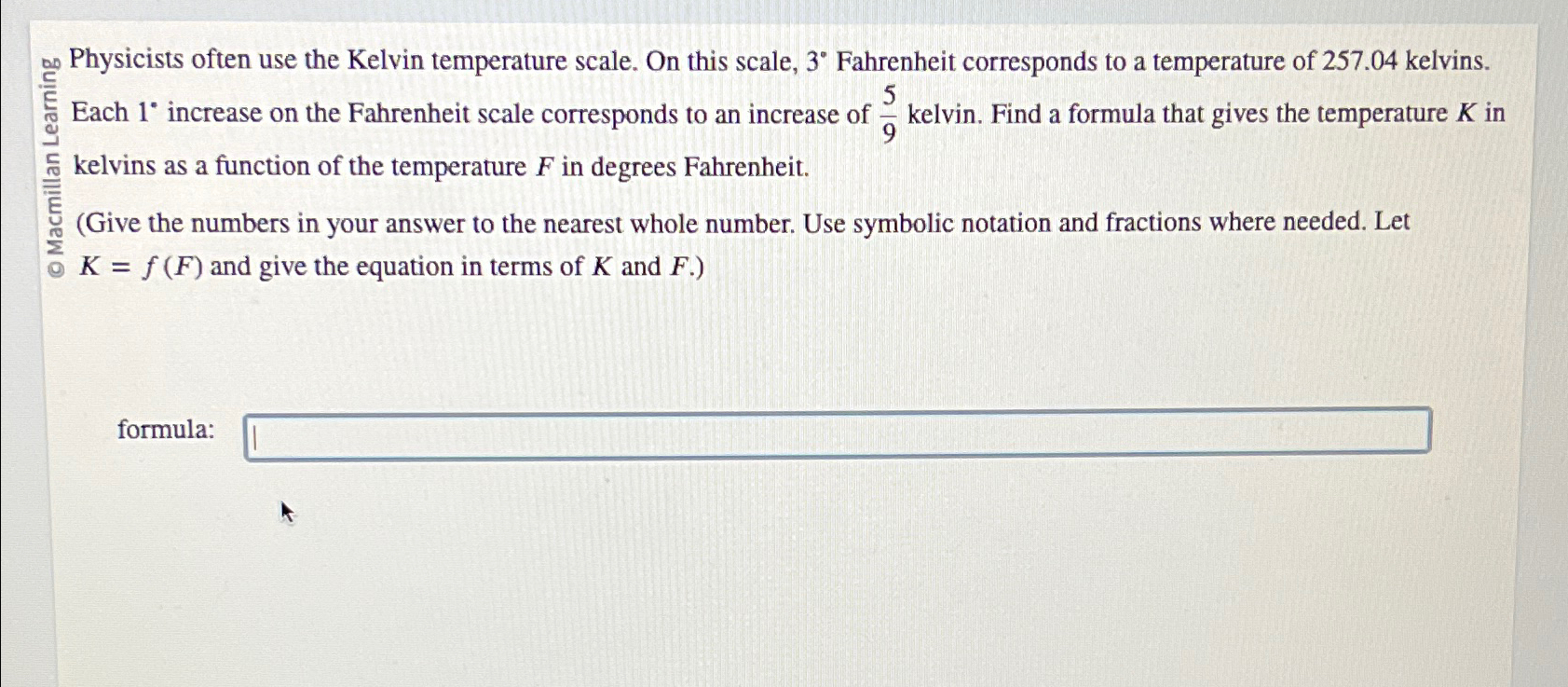 SOLVED: we know that -40 degrees celsius corresponds to -40 degrees  fahrenheit. what temp has the same value in both fahrenheit and kelvin  scales?