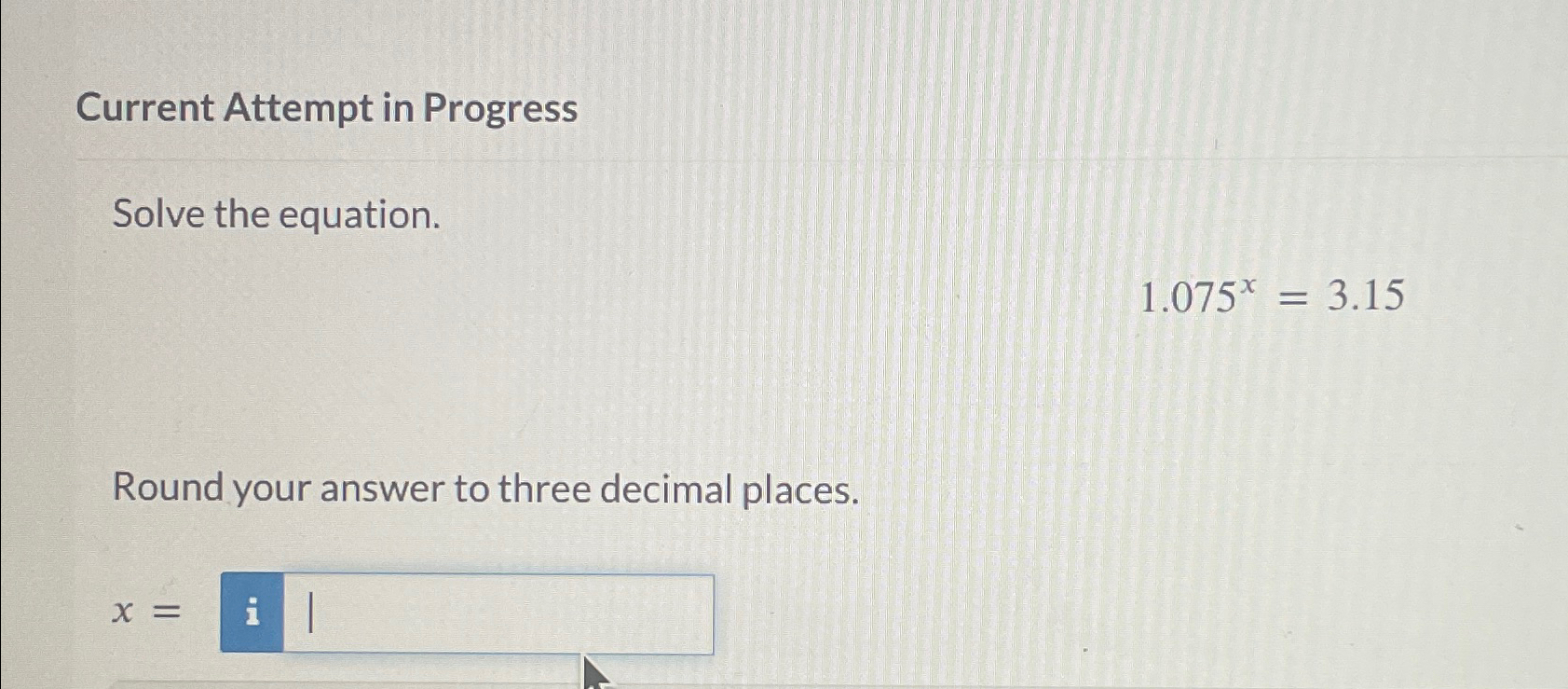Solved Current Attempt in ProgressSolve the | Chegg.com