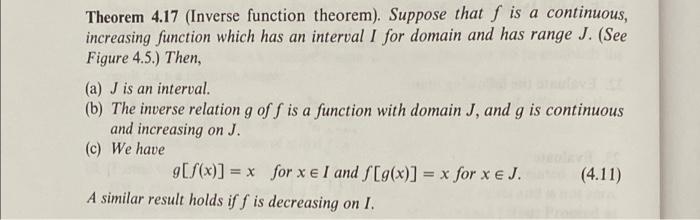 Solved 19. In the Inverse function theorem show that if the | Chegg.com
