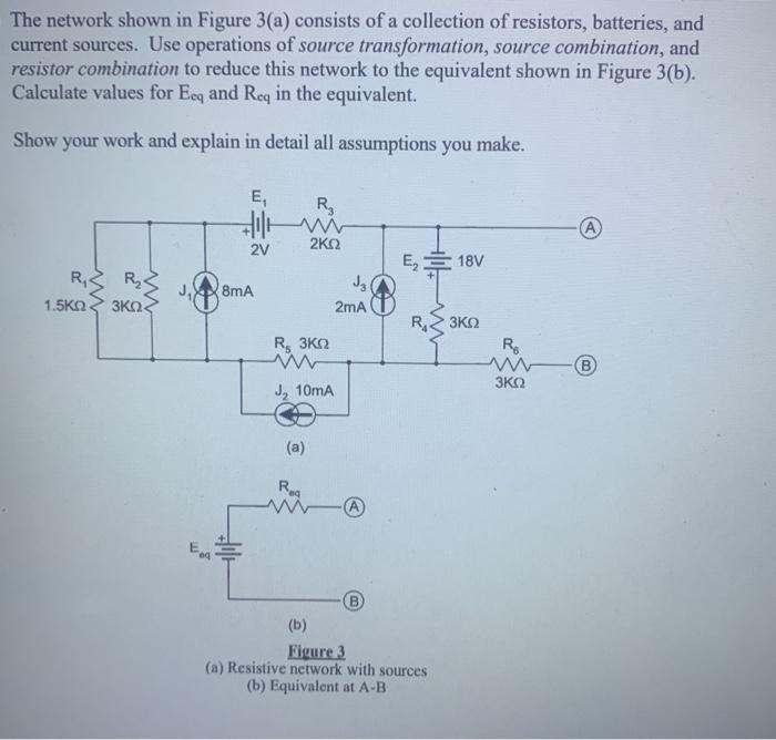 Solved The network shown in Figure 3(a) consists of a | Chegg.com