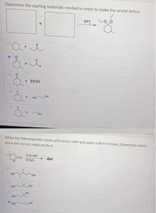 Solved Determine the starting materials needed in order to | Chegg.com